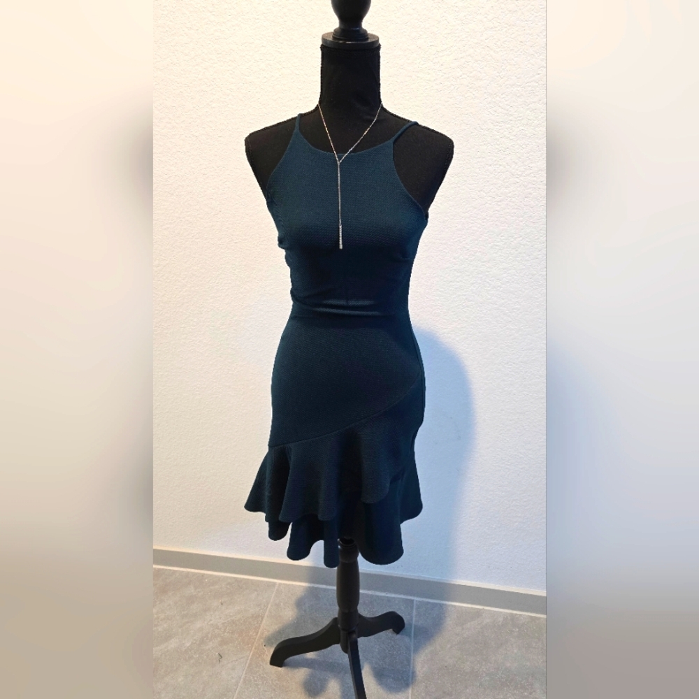 Elegant Dark Teal Sleeveless Dress